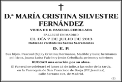 María Cristina Silvestre